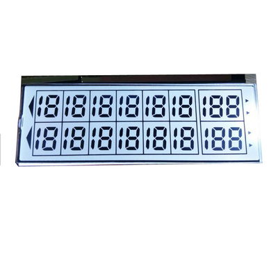 मोनोक्रोम छोटा 6'क्लॉक पॉजिटिव TN 50 पिन LCD डिस्प्ले 6 डिजिट 7 सेगमेंट