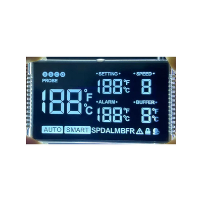 तापमान नियंत्रक के लिए डिजिट कलर VA 7 सेगमेंट LCD डिस्प्ले