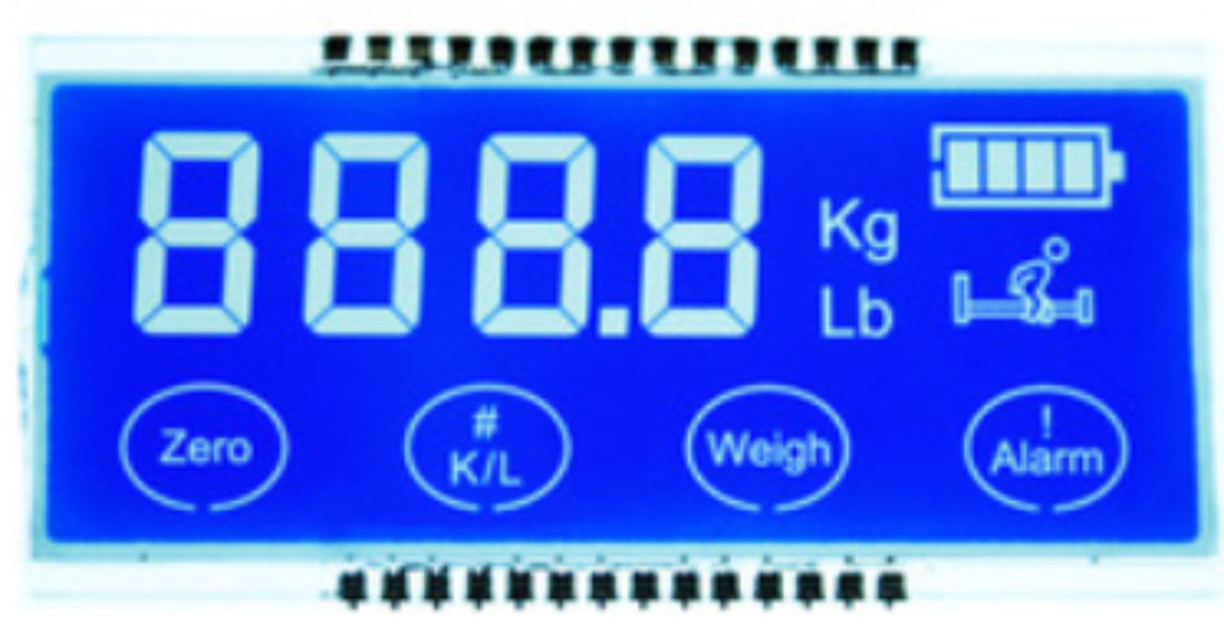 TN / STN / HTN एलसीडी डिस्प्ले पॉजिटिव मोड 2.8V पिन / रबर कनेक्टर के साथ