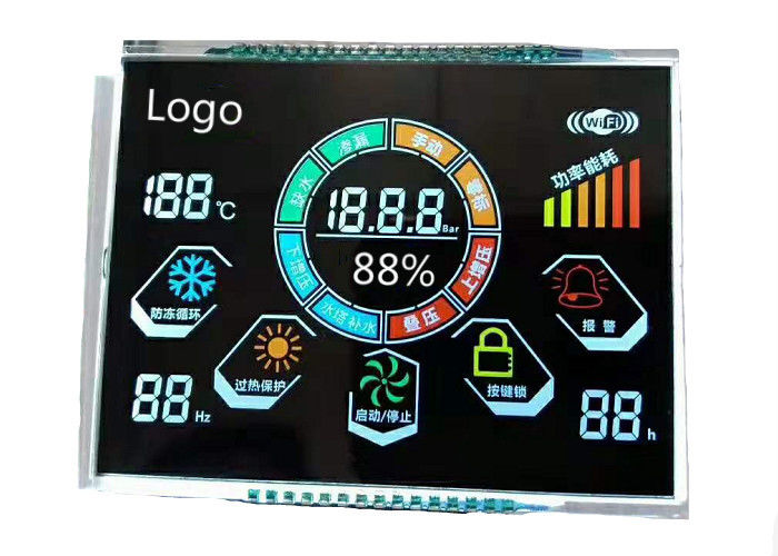 3.5V वीए एलसीडी डिस्प्ले ट्रांसिमिसिव मोनोक्रोम न्यूमेरिक स्क्रीन सेवन सेगमेंट डिजिट एलसीडी मॉड्यूल